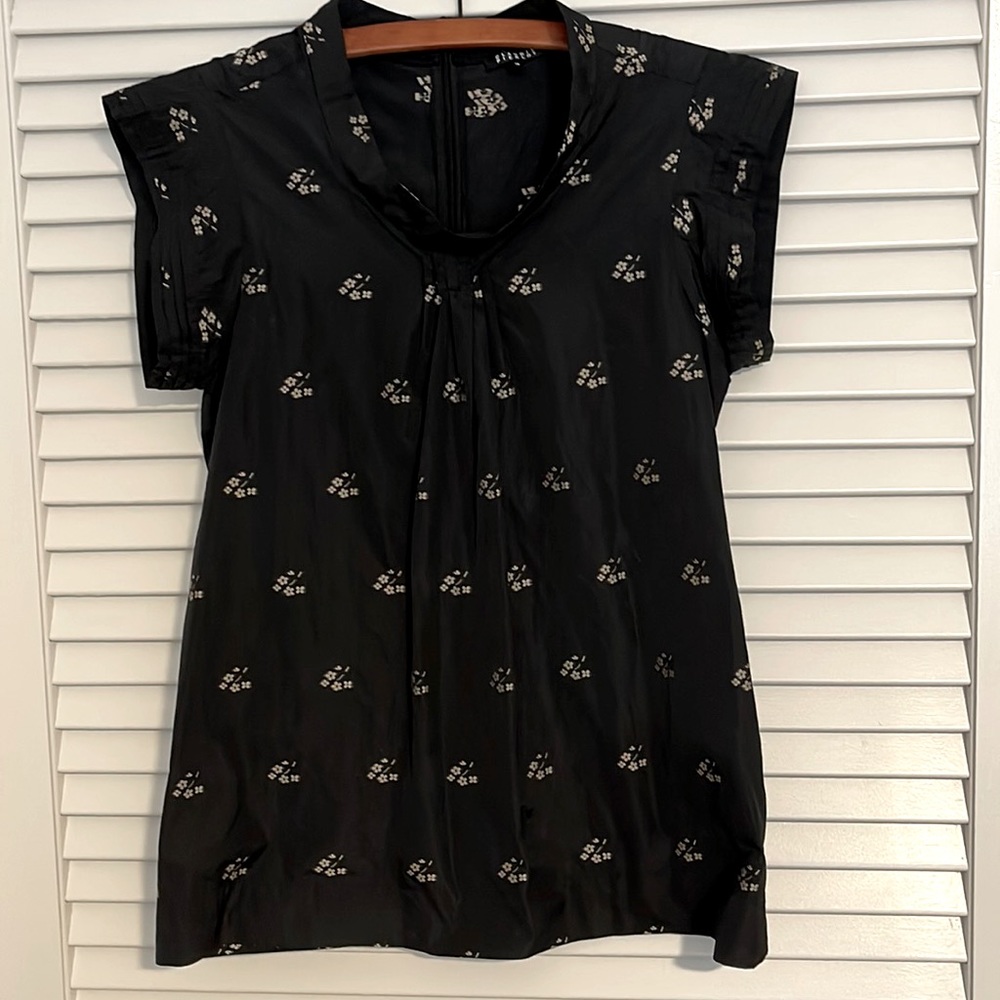 Claudie Pierlot Black Floral Women's Top FR 3/US 8